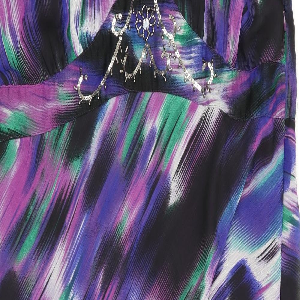 Klass Womens Purple Animal Print  Maxi  Size 16