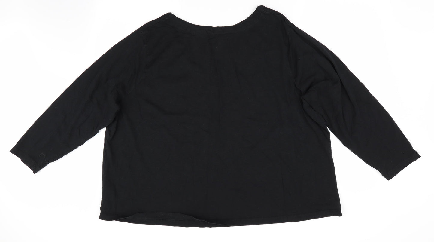 Simply Be Womens Black   Basic T-Shirt Size 28