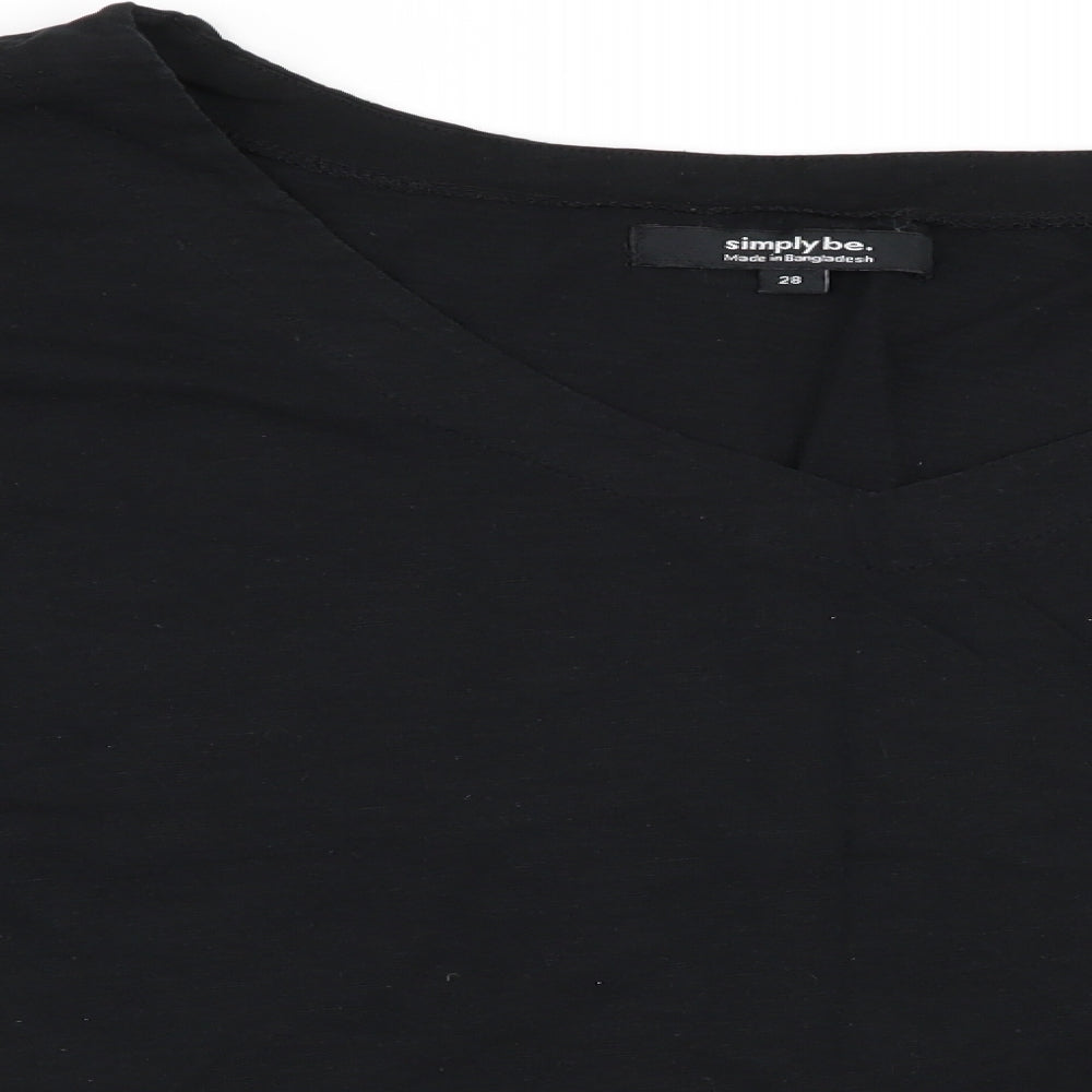 Simply Be Womens Black   Basic T-Shirt Size 28