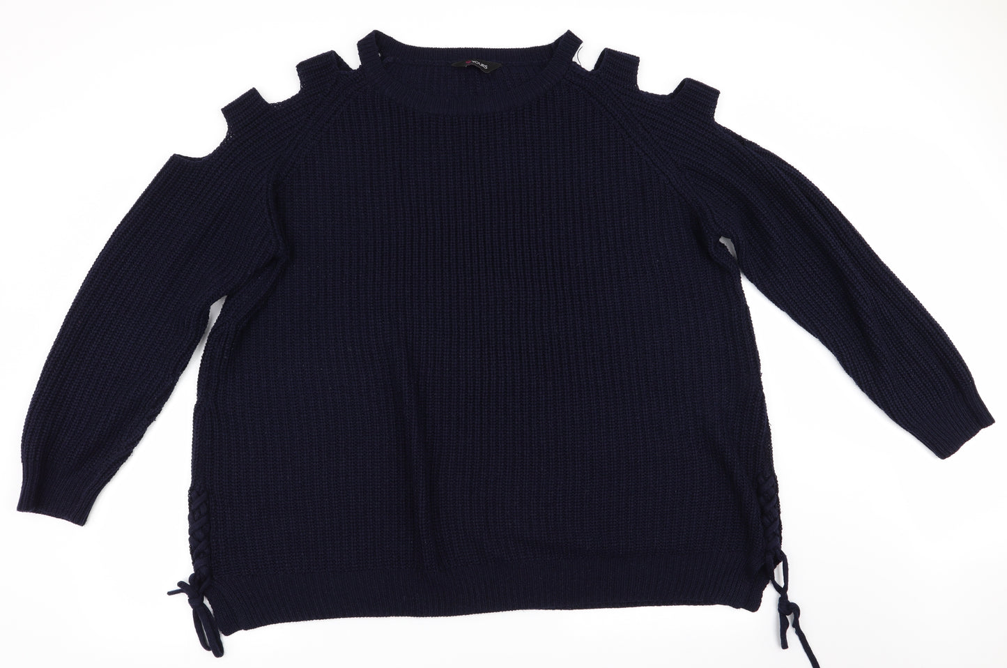 Love Yours Womens Blue   Pullover Jumper Size 26  - Cut out shoulders