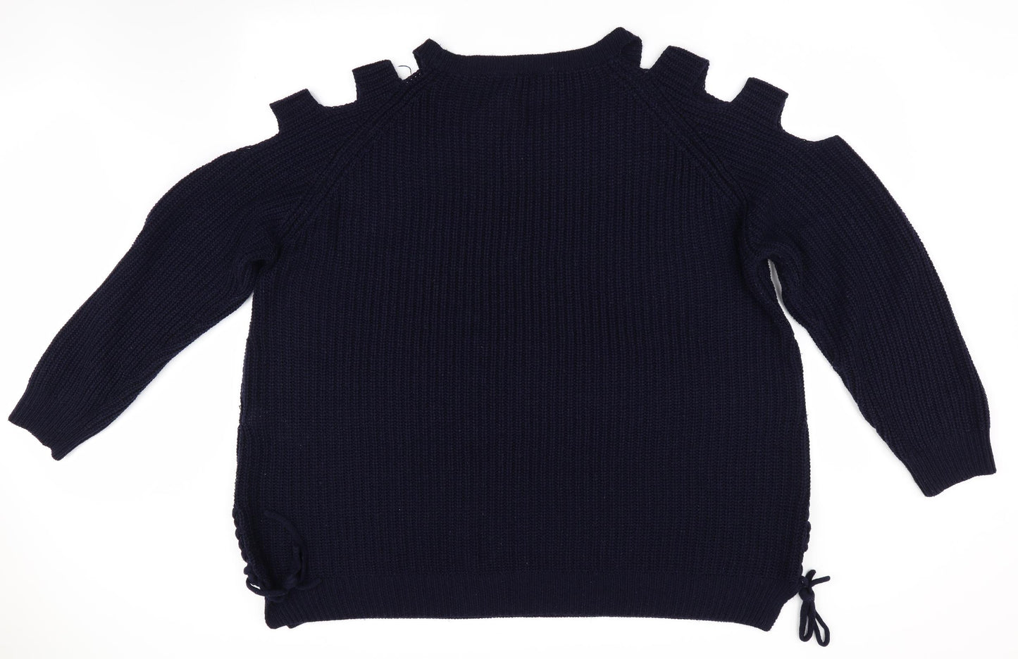 Love Yours Womens Blue   Pullover Jumper Size 26  - Cut out shoulders
