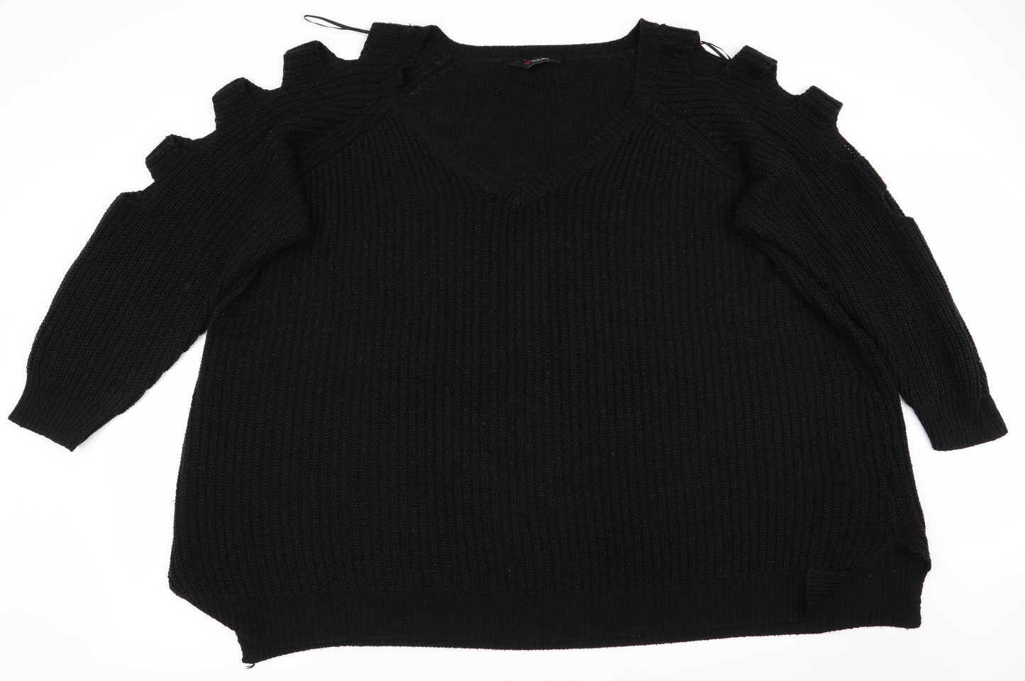 Love Yours Womens Black   Pullover Jumper Size 26  - Cut out shoulders