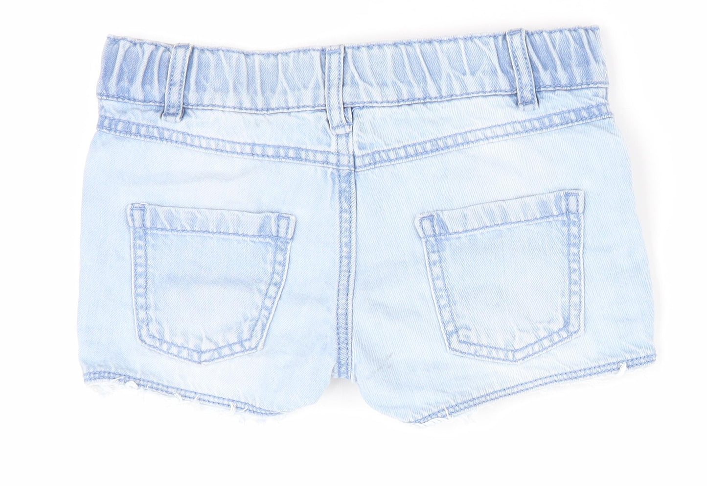 Florence and Fred Girls Blue   Hot Pants Shorts Size 5-6 Years - Distressed look