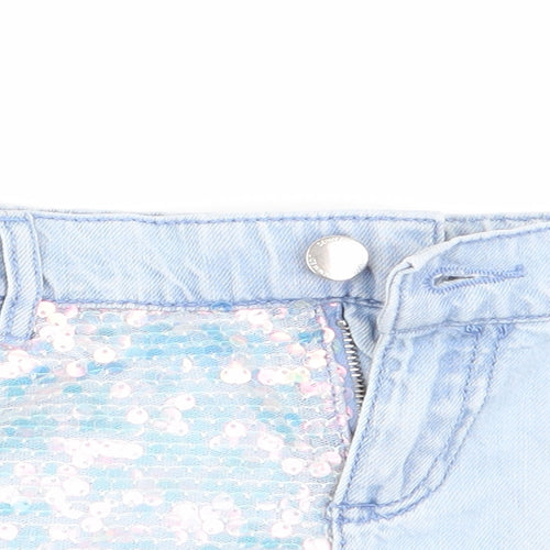Florence and Fred Girls Blue   Hot Pants Shorts Size 5-6 Years - Distressed look