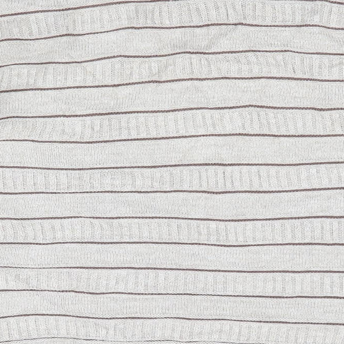 Marks and Spencer Mens Beige Striped  Pullover Jumper Size M