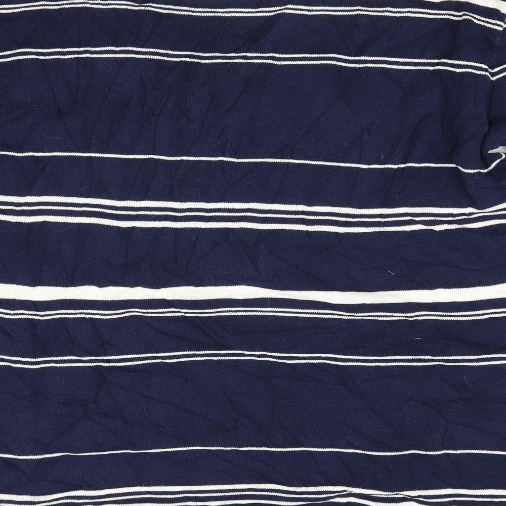 NICOLE FARHI Mens Blue Striped  Pullover Jumper Size L