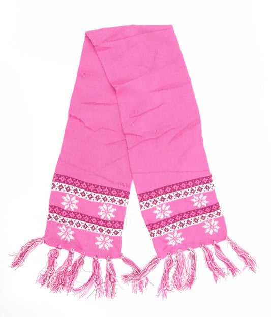 Matalan Girls Pink Geometric  Scarf Scarves & Wraps One Size