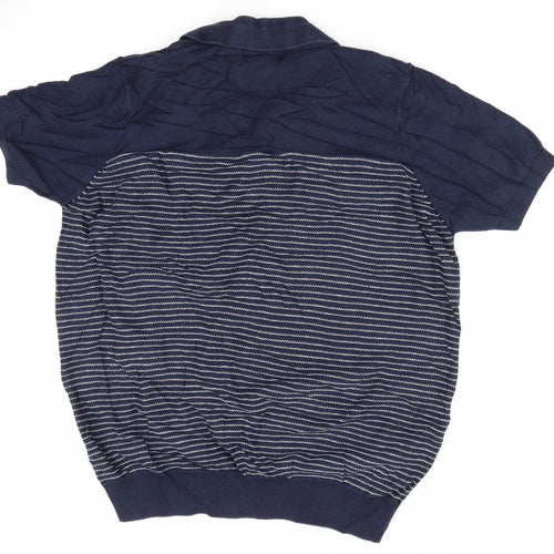 George Mens Blue Striped  Pullover Jumper Size M