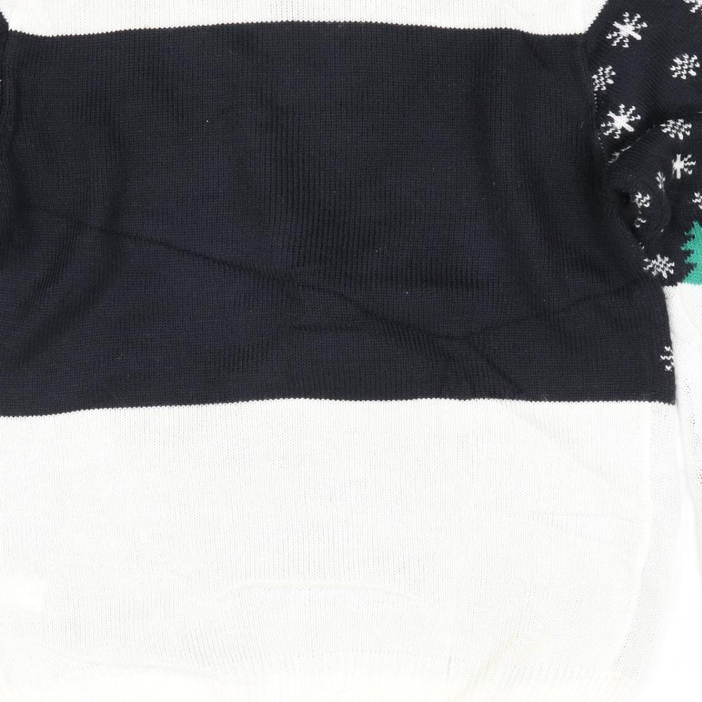 Cedar Wood State Mens Ivory Animal Print  Pullover Jumper Size M  - Christmas Jumper