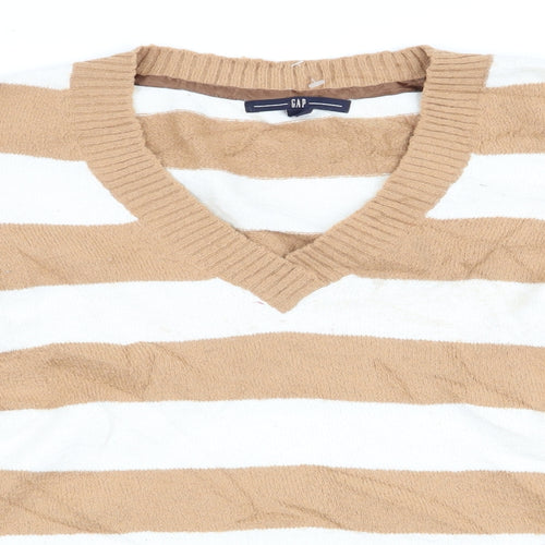 Gap Womens Beige Striped  Pullover Jumper Size S