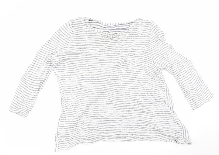 TU Womens Blue Striped Pullover Jumper Size 18