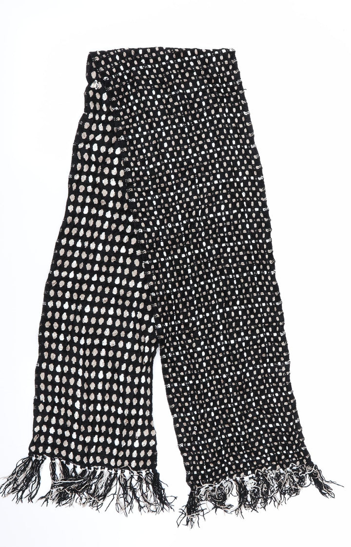 Preworn Womens Black Polka Dot Scarf