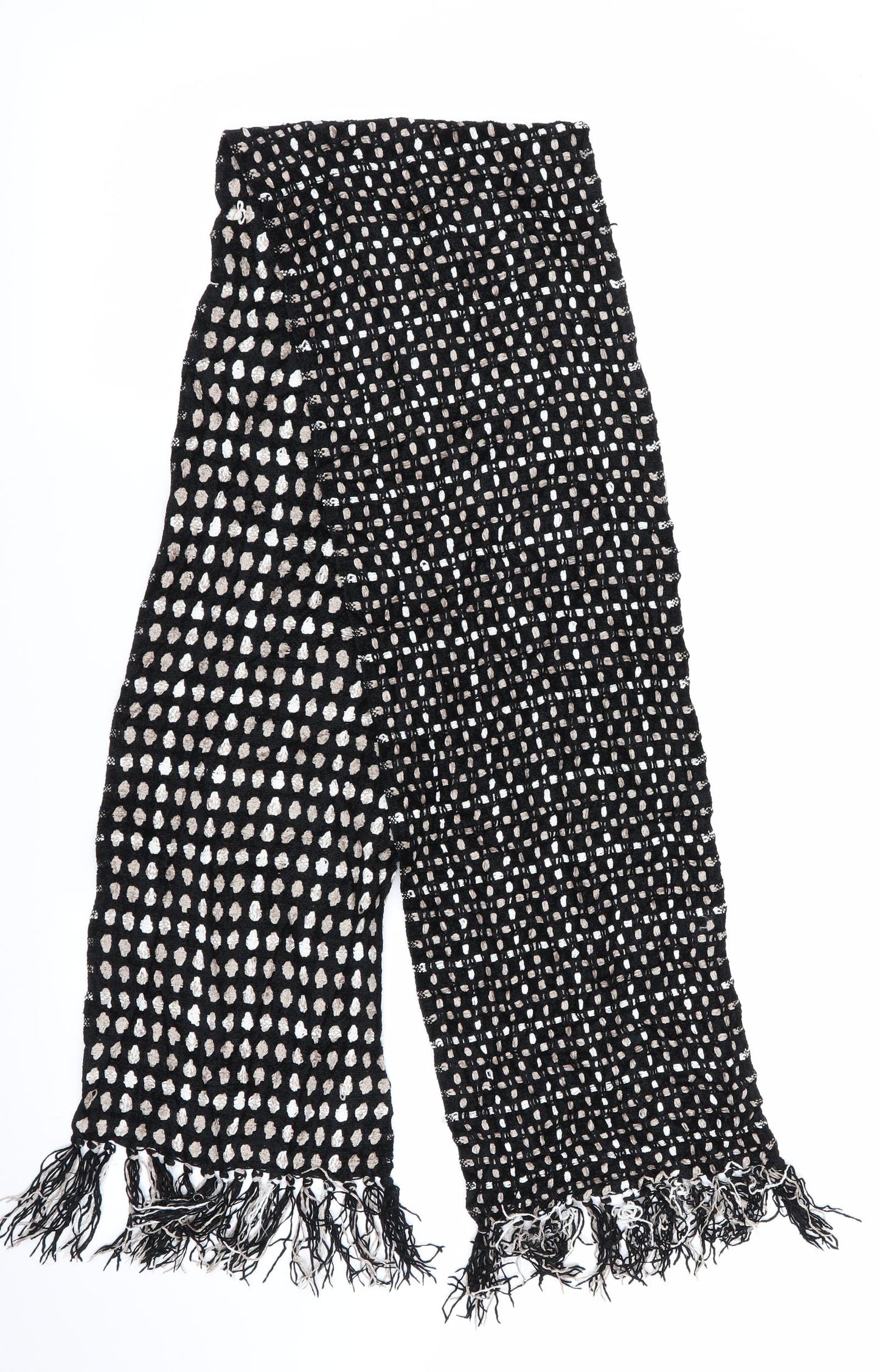 Preworn Womens Black Polka Dot   Scarf