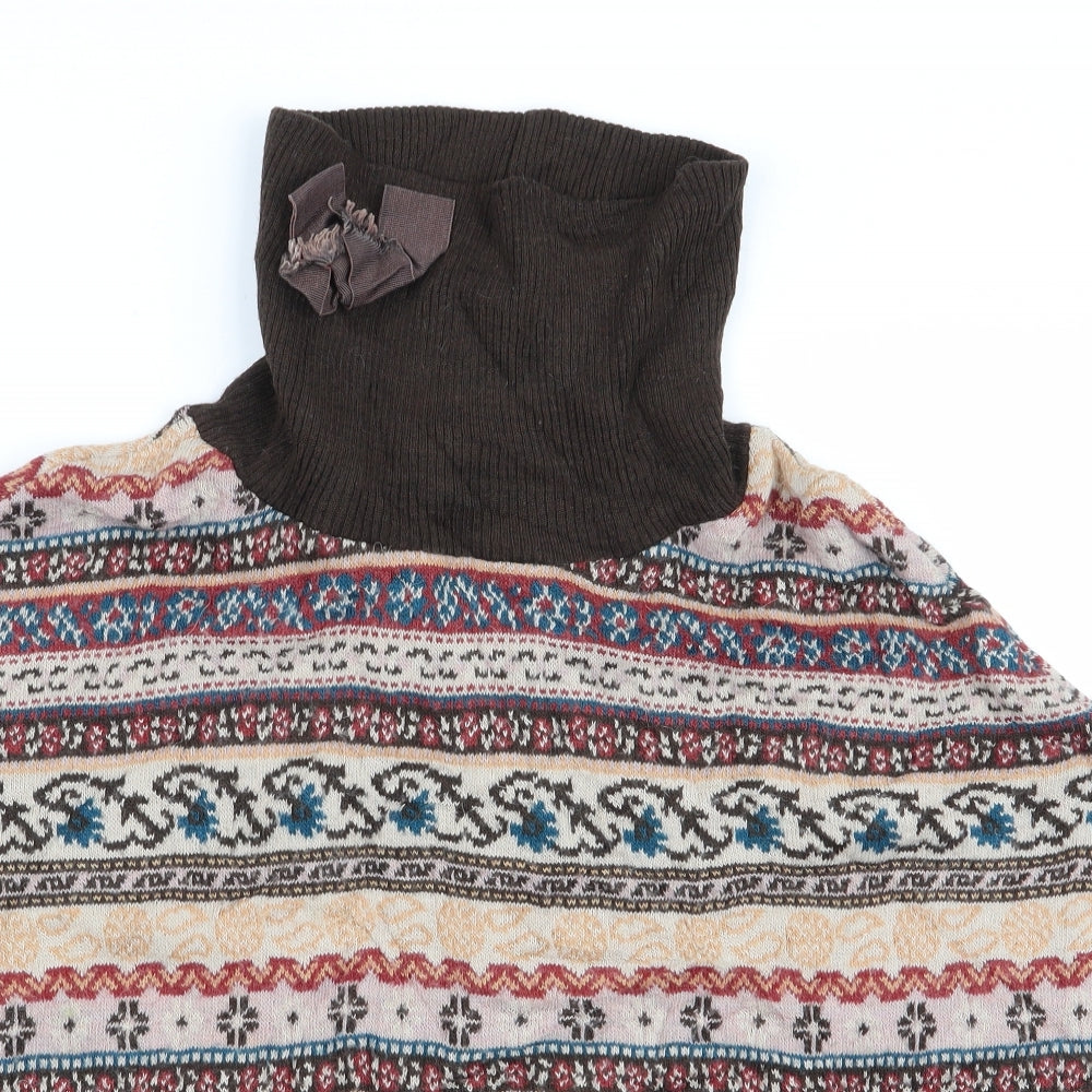 Nadine Womens Brown Floral  Vest Jumper Size S