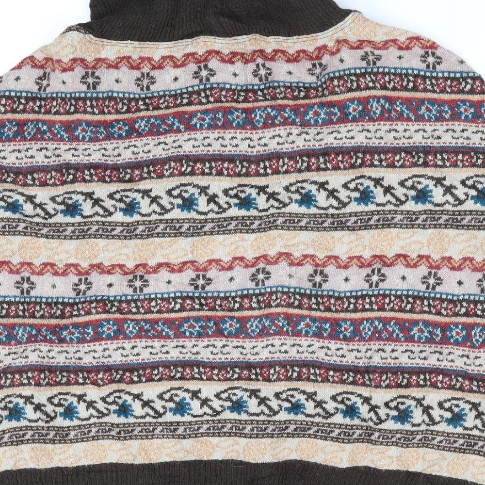 Nadine Womens Brown Floral  Vest Jumper Size S