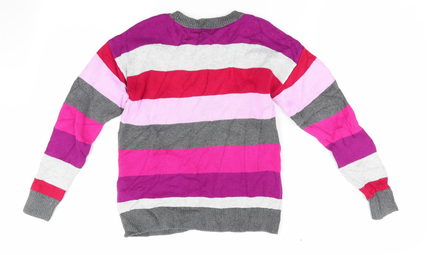Gap Girls Pink Striped  Pullover Jumper Size 8-9 Years