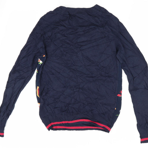 NEXT Womens Blue Floral  Pullover Jumper Size 6