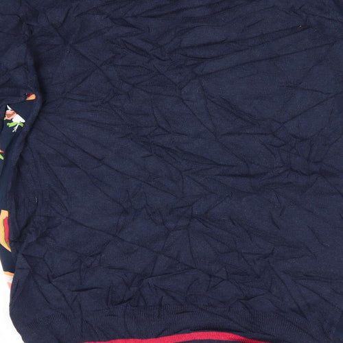NEXT Womens Blue Floral  Pullover Jumper Size 6