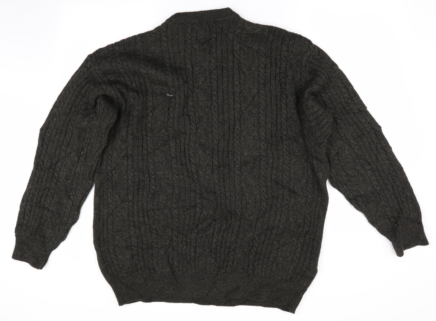 Melka Menswear Mens Green Geometric  Pullover Jumper Size XL