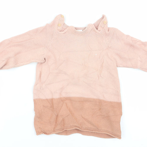 H&M Girls Orange   Pullover Jumper Size 3-6 Months  - Peach in Colour