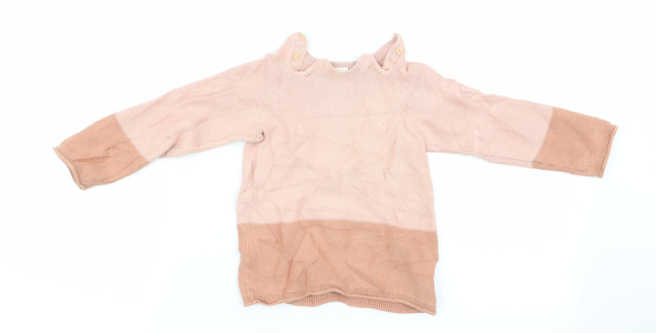 H&M Girls Orange   Pullover Jumper Size 3-6 Months  - Peach in Colour