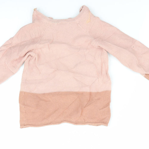 H&M Girls Orange   Pullover Jumper Size 3-6 Months  - Peach in Colour