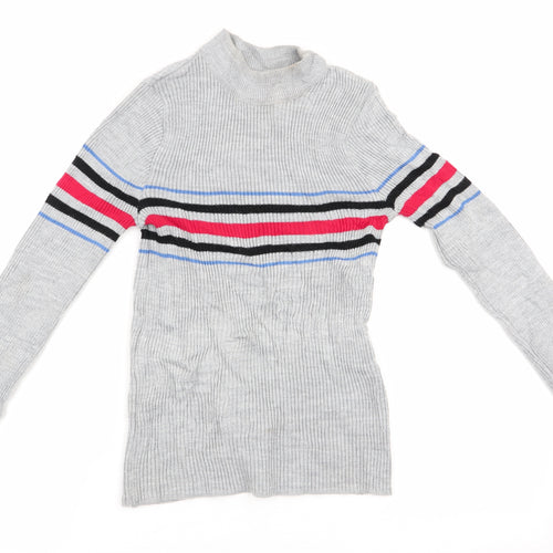 Cooperative Mens Grey Striped  Pullover Jumper Size M