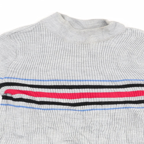 Cooperative Mens Grey Striped  Pullover Jumper Size M