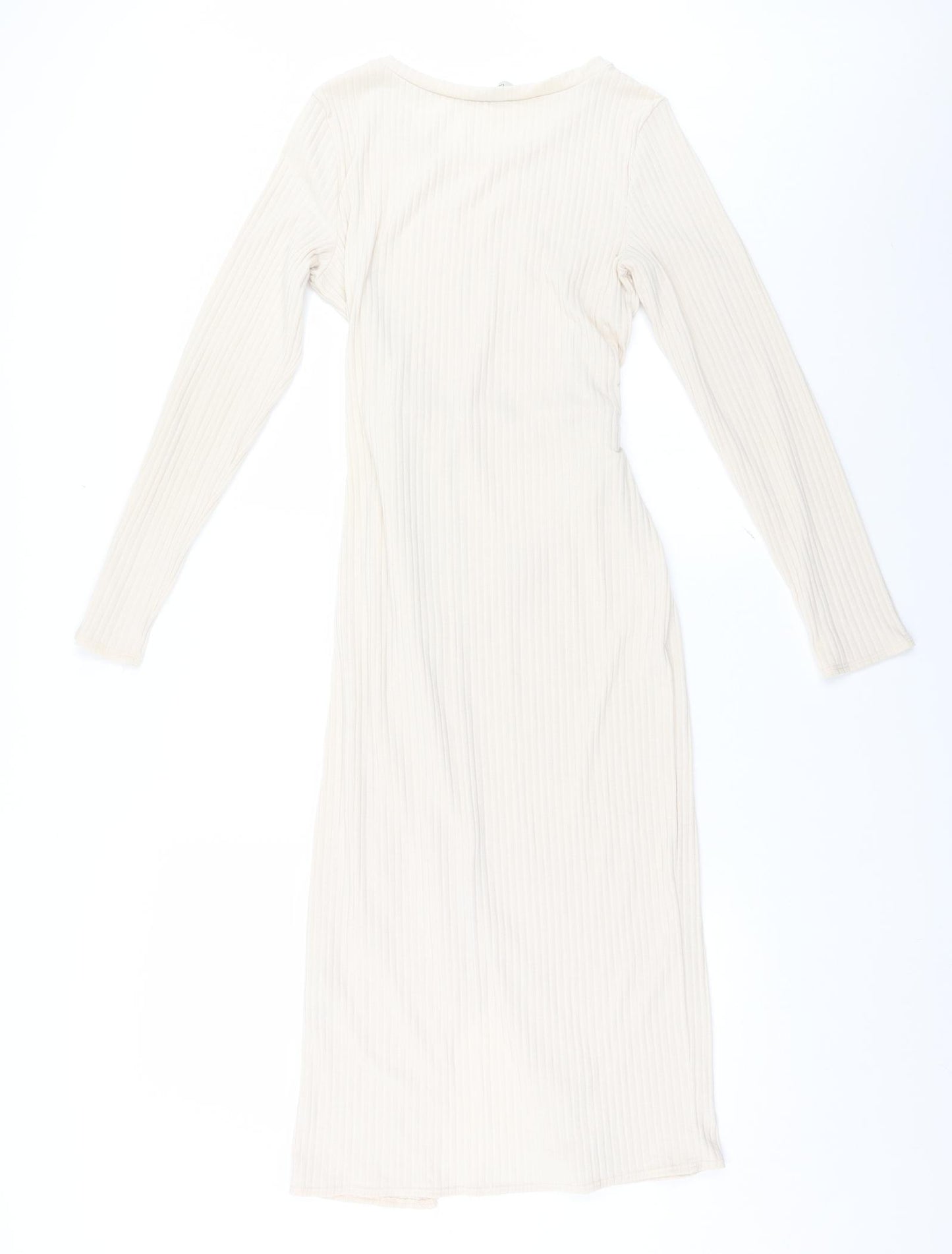 George Womens Beige Striped  A-Line  Size 12