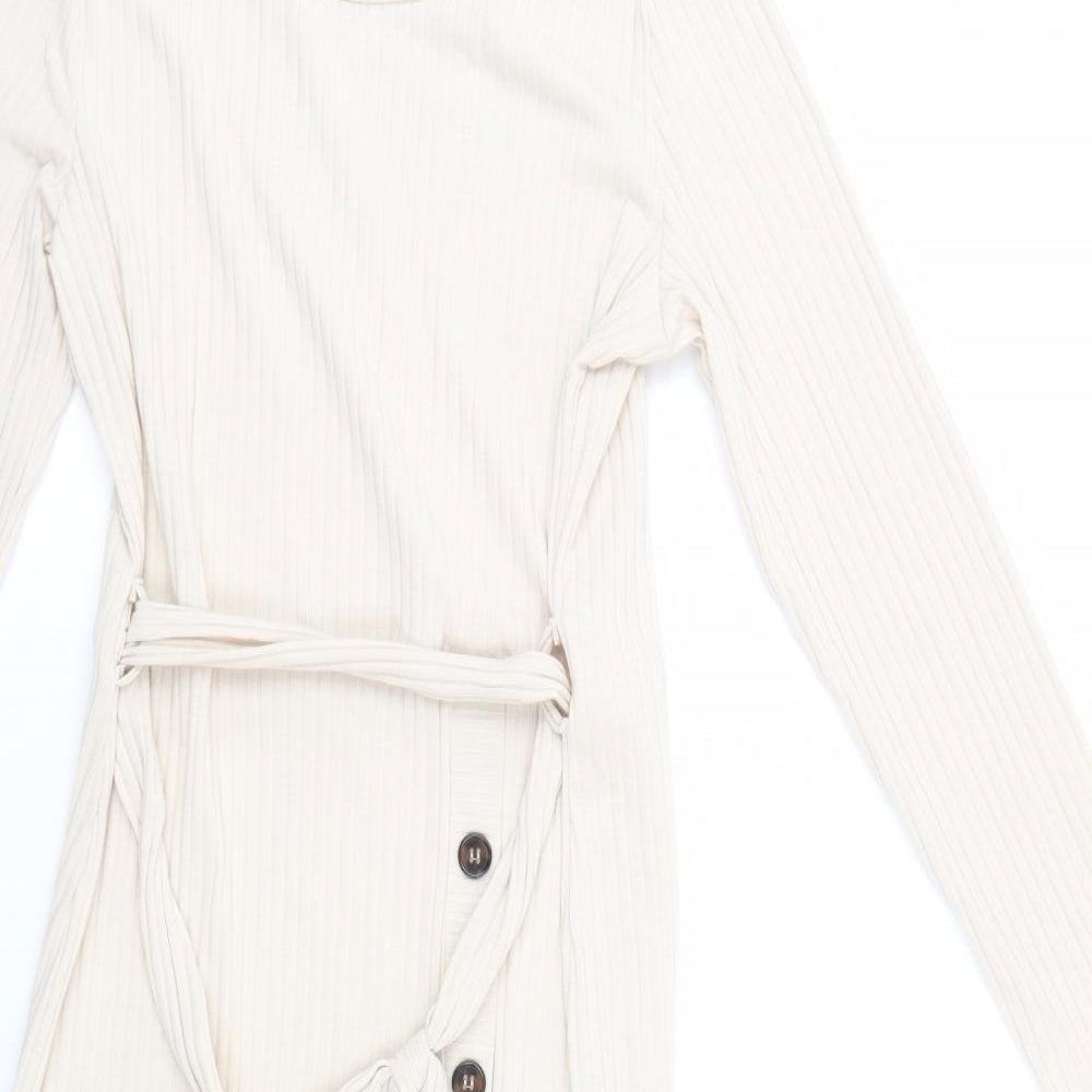 George Womens Beige Striped  A-Line  Size 12