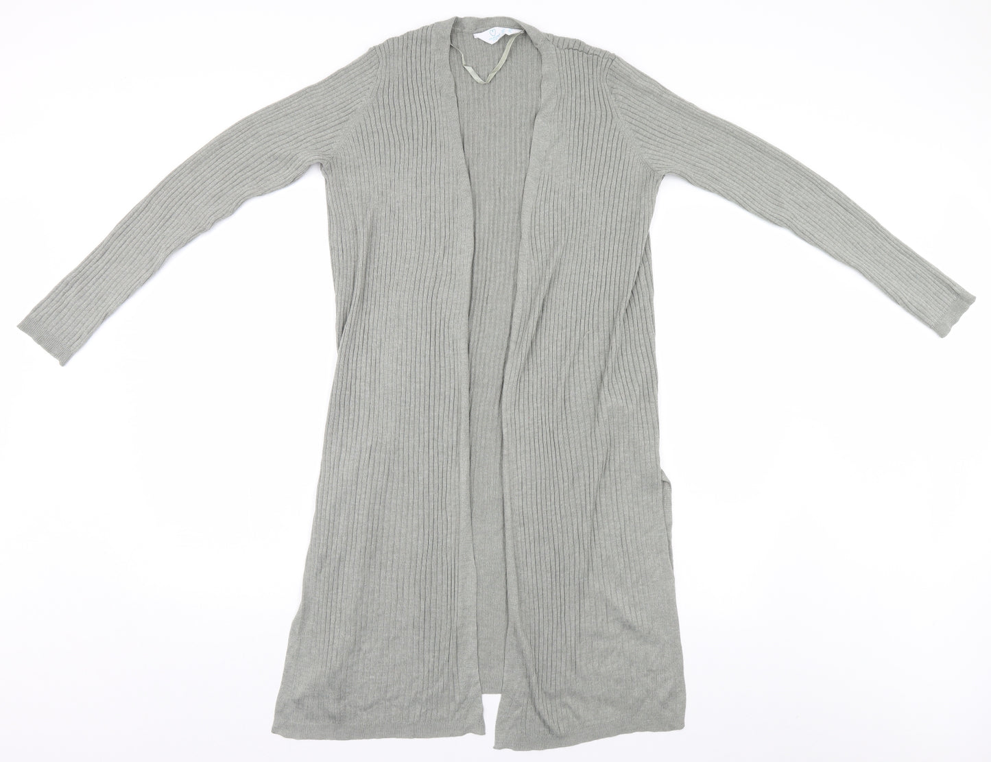 Primark Womens Grey Striped  Cardigan Jumper Size 10