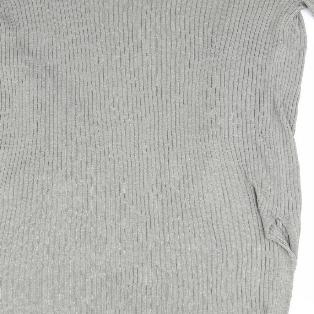 Primark Womens Grey Striped  Cardigan Jumper Size 10