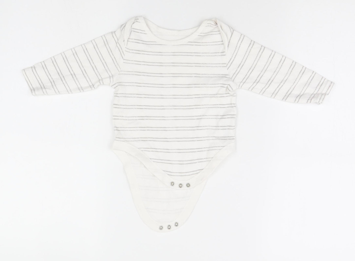 Primark Baby White Striped  Leotard One-Piece Size 9-12 Months