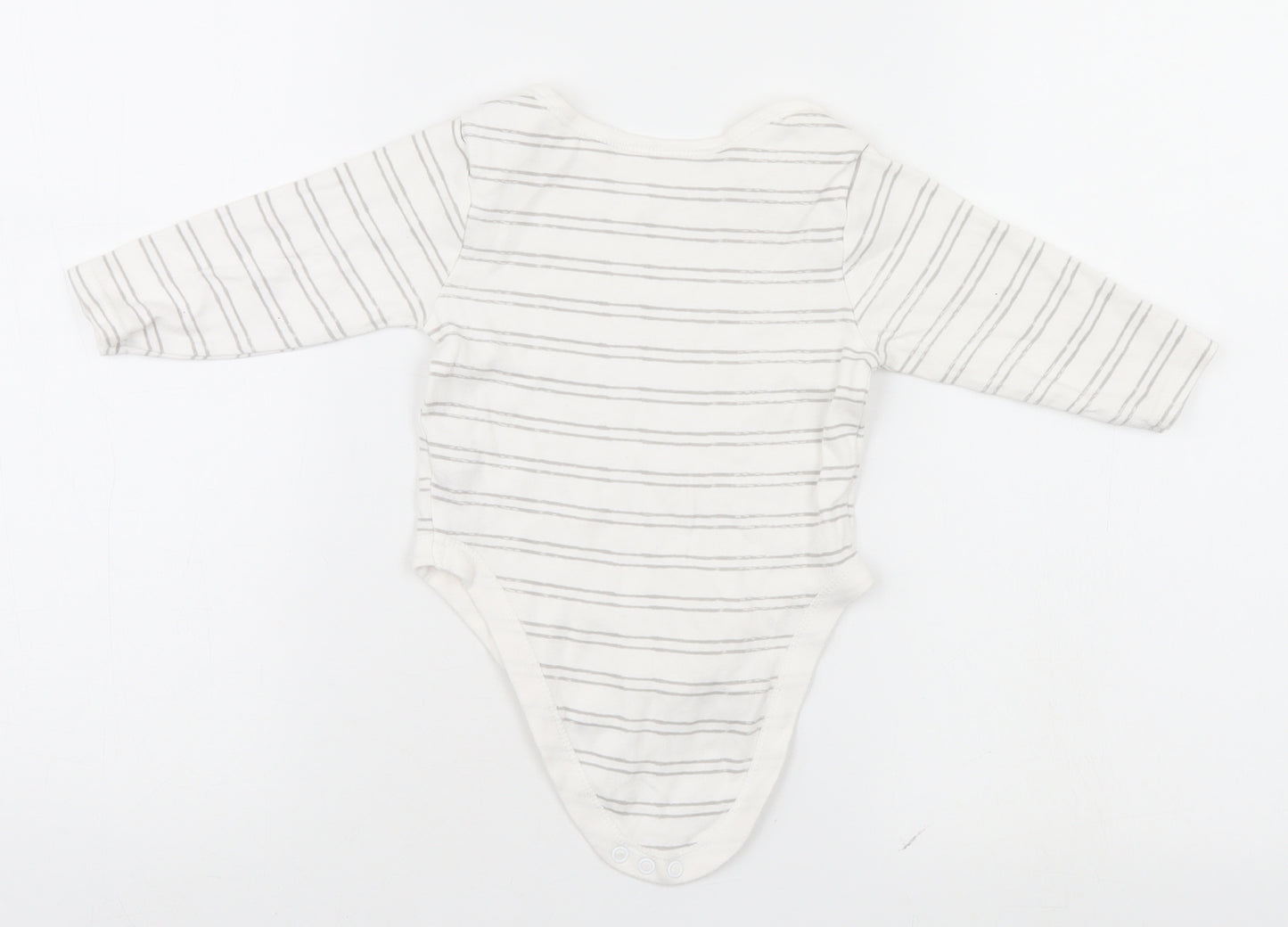 Primark Baby White Striped  Leotard One-Piece Size 9-12 Months