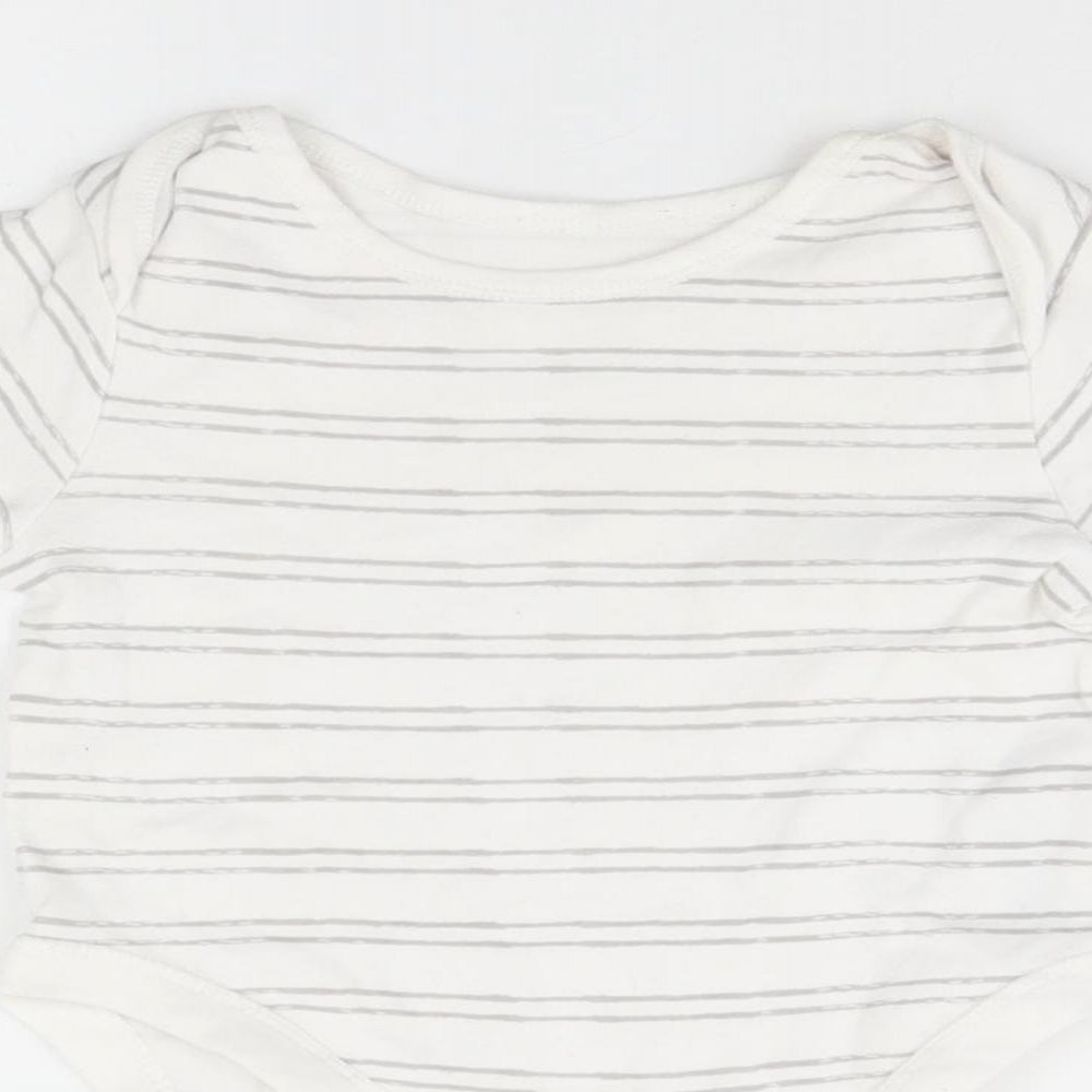 Primark Baby White Striped  Leotard One-Piece Size 9-12 Months