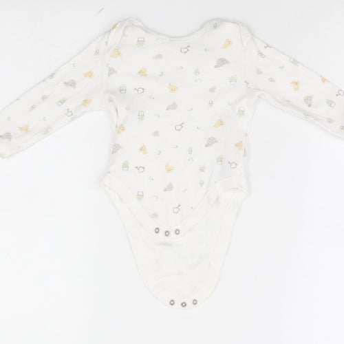 Primark Baby White Geometric  Leotard One-Piece Size 9-12 Months