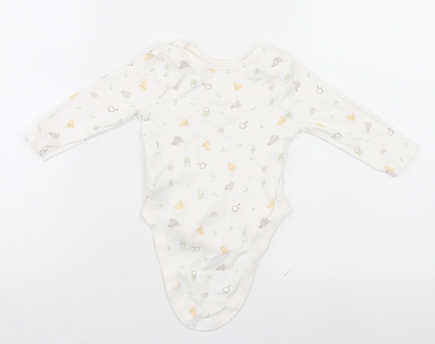 Primark Baby White Geometric  Leotard One-Piece Size 9-12 Months