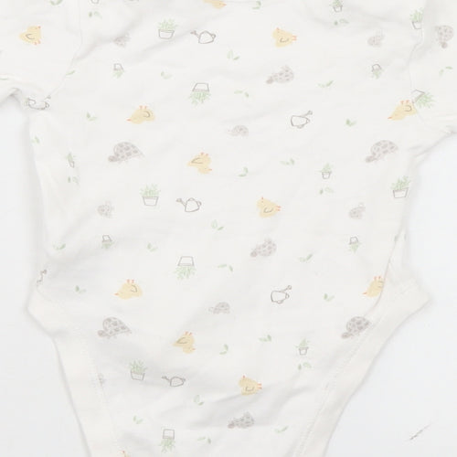Primark Baby White Geometric  Leotard One-Piece Size 9-12 Months