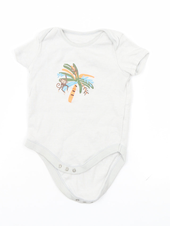 F&F Baby Grey   Leotard One-Piece Size 9-12 Months  - Monkey