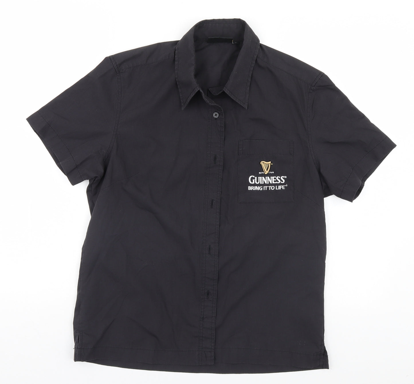 Guinness Mens Black    Button-Up Size L  - Guinness