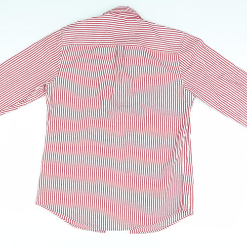 Springfield Mens White Striped   Button-Up Size S