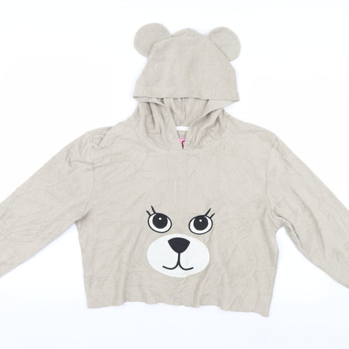 Adore Womens Beige   Pullover Hoodie   - Bear