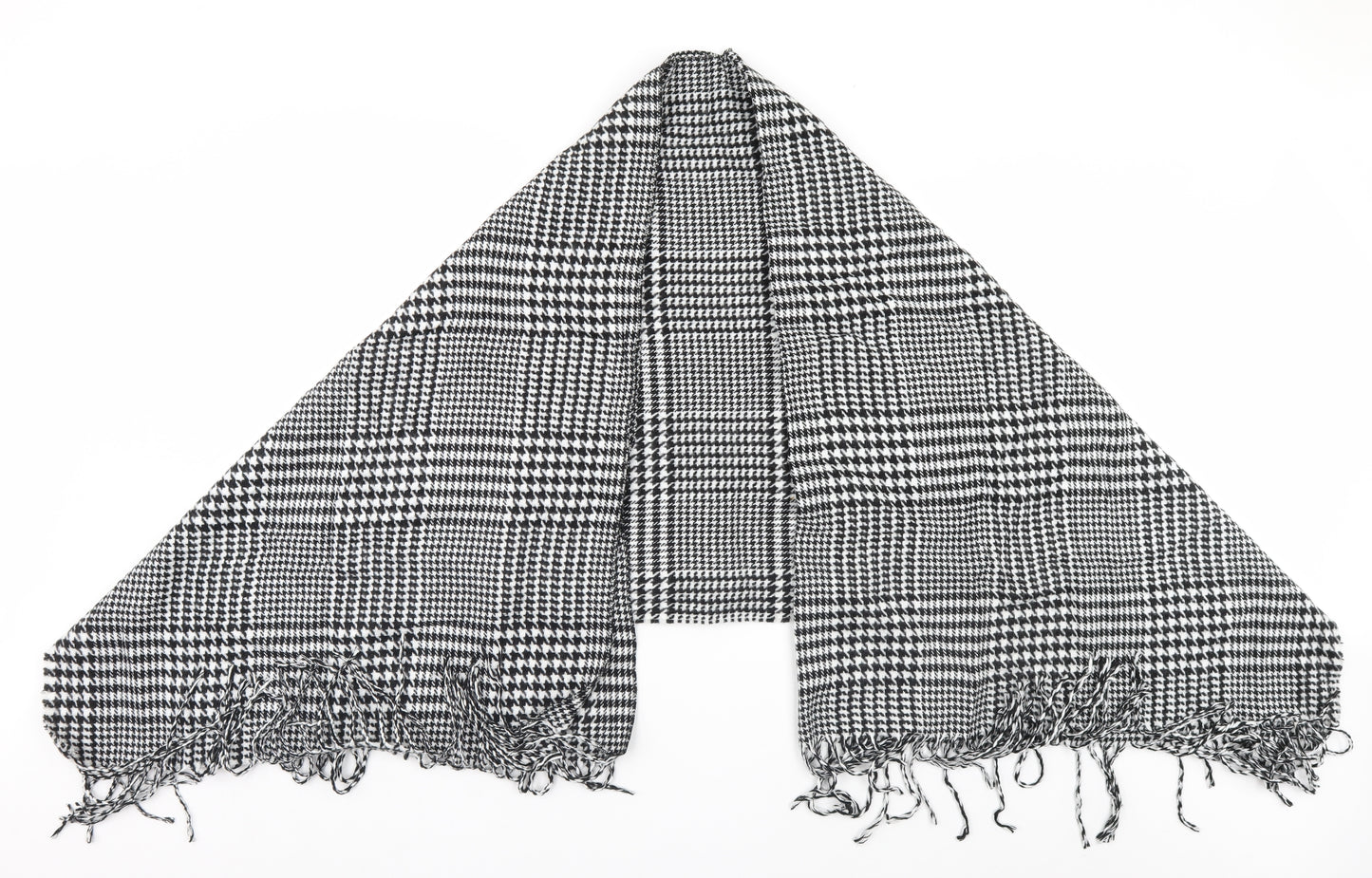 Preworn Womens White Houndstooth   Scarf