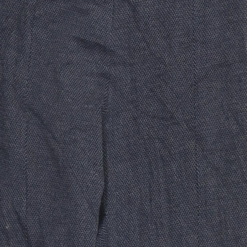 Marks and Spencer Womens Grey Herringbone  Trousers  Size 16 L24 in