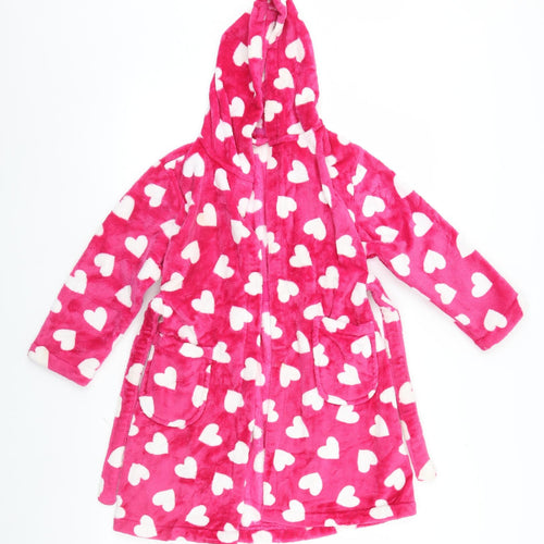 George Girls Pink Geometric   Gown Size 7-8 Years  - Hearts