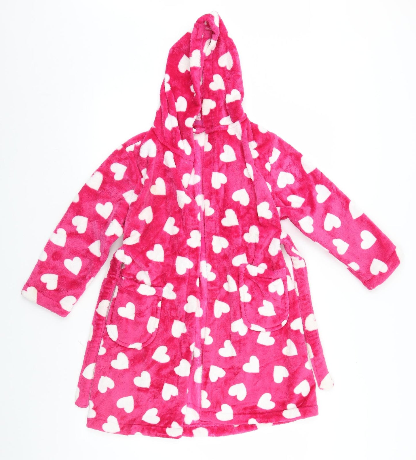 George Girls Pink Geometric   Gown Size 7-8 Years  - Hearts