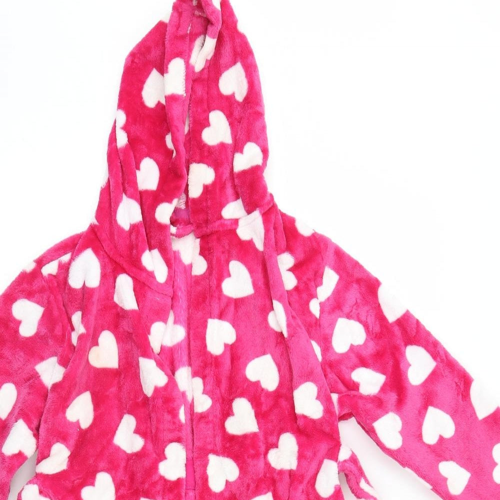 George Girls Pink Geometric   Gown Size 7-8 Years  - Hearts