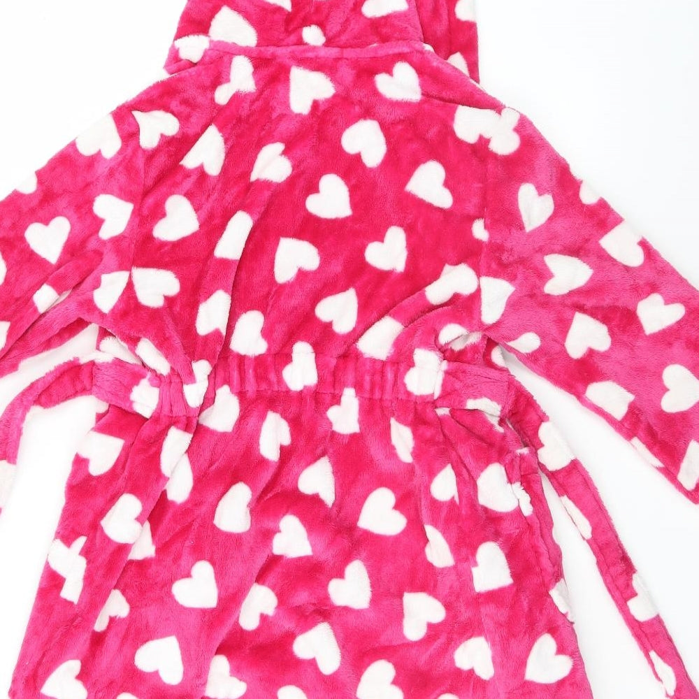 George Girls Pink Geometric   Gown Size 7-8 Years  - Hearts