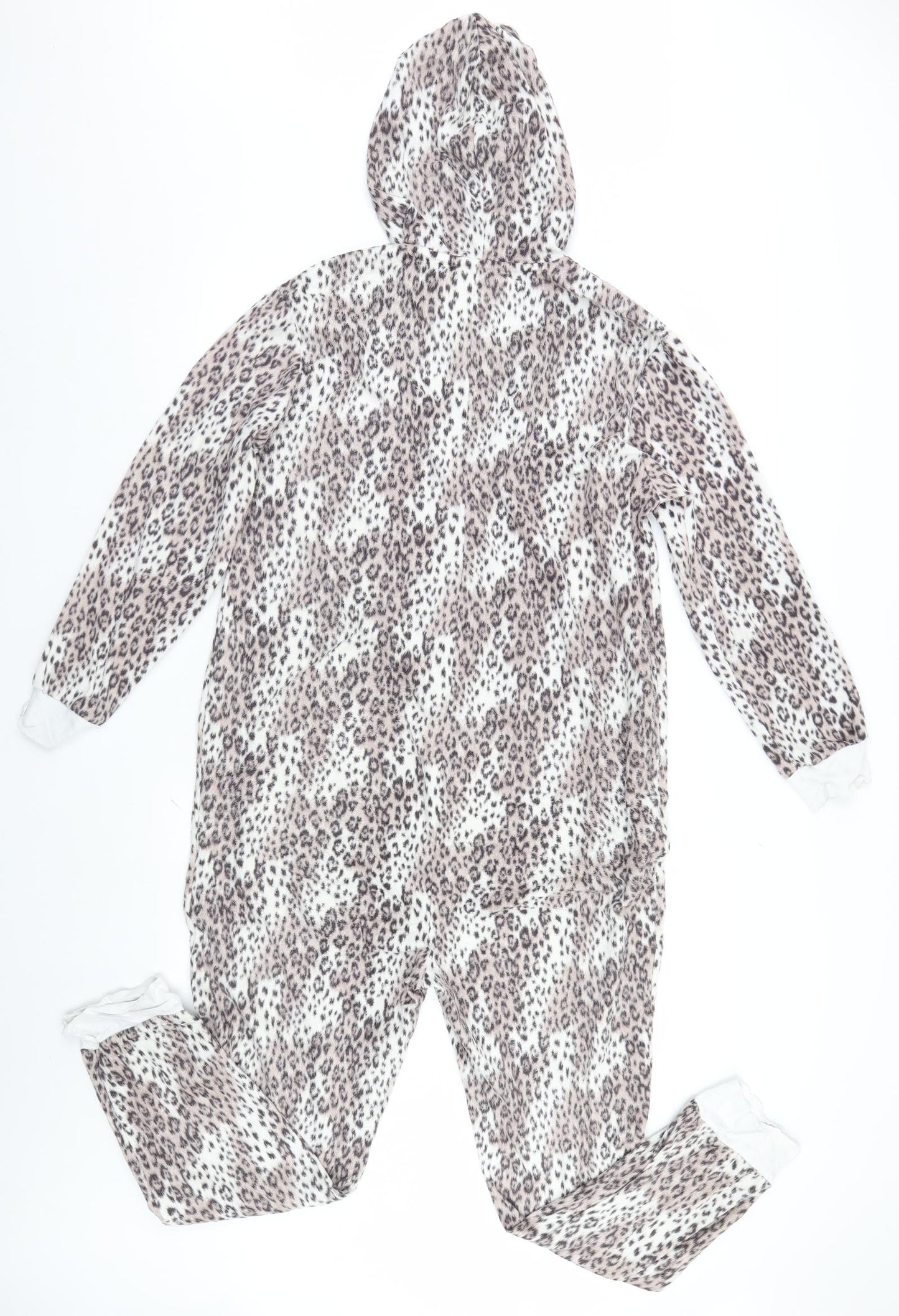 Preworn Womens Grey Animal Print   Bodysuit Size 12  - Onesie