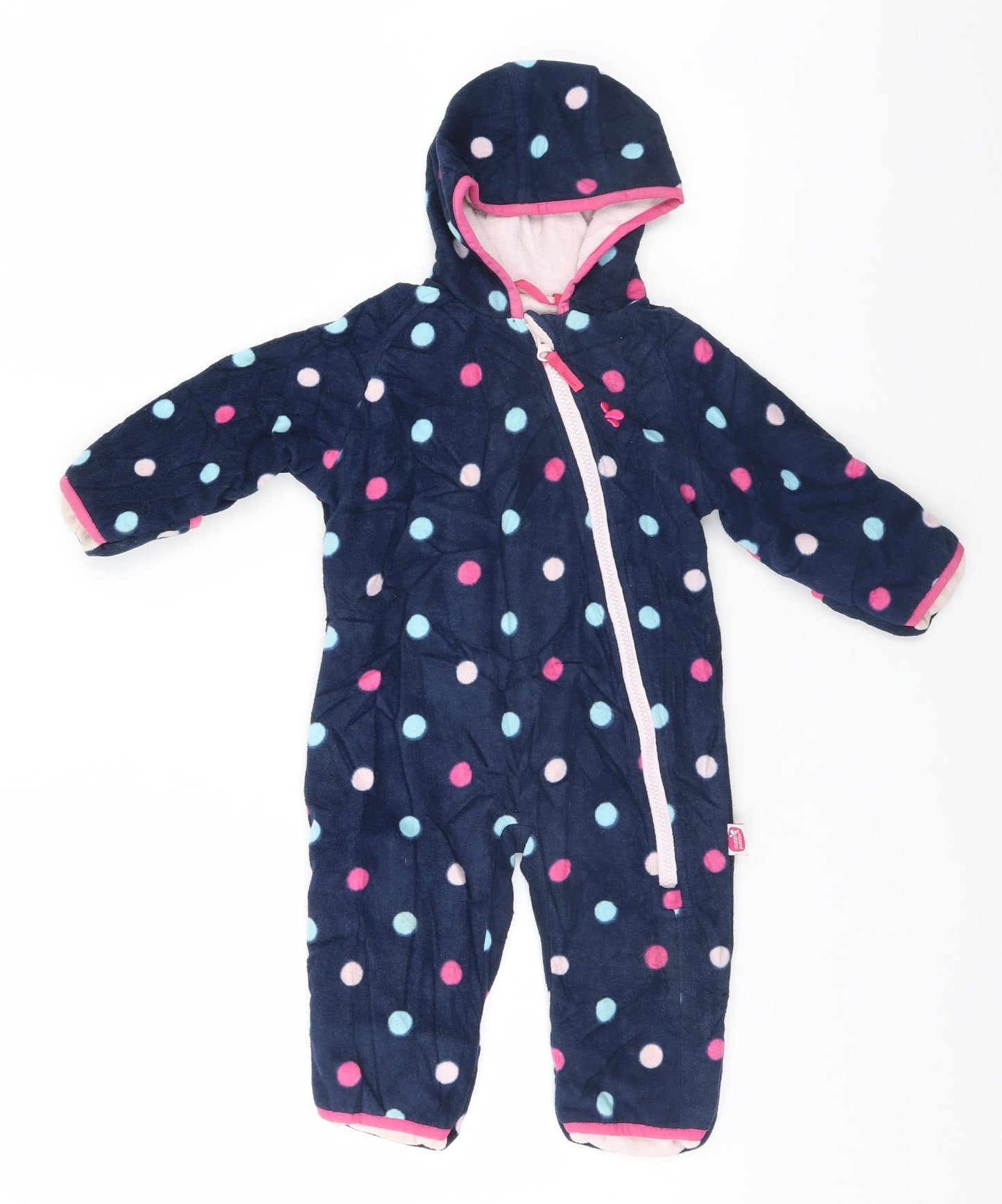Muddy Puddles  Blue Spotted  Babygrow One-Piece Size 6-9 Months